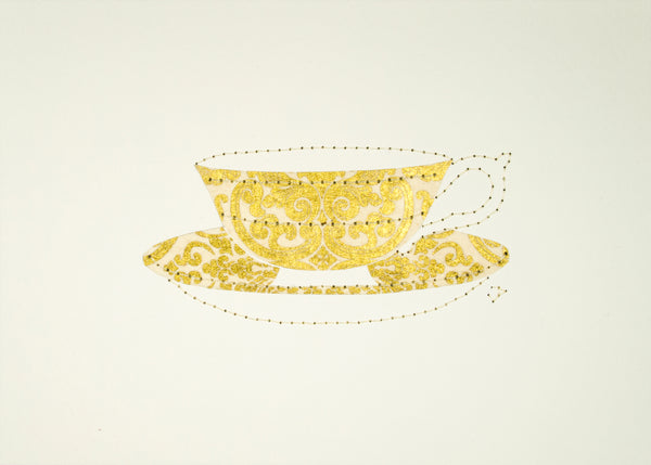 Teacup in Gold & Cream