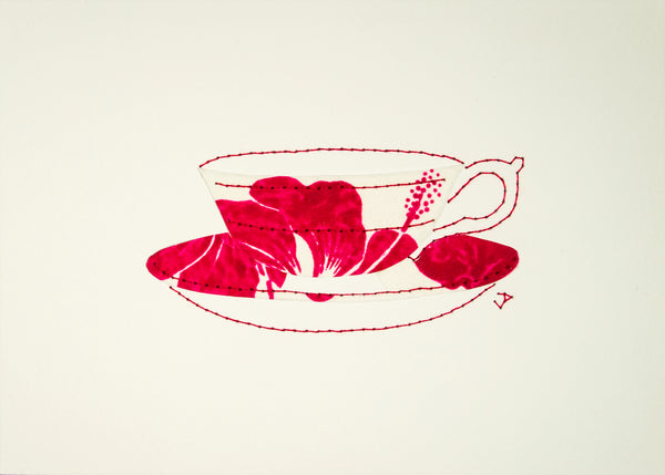 Teacup in Pink Hibiscus
